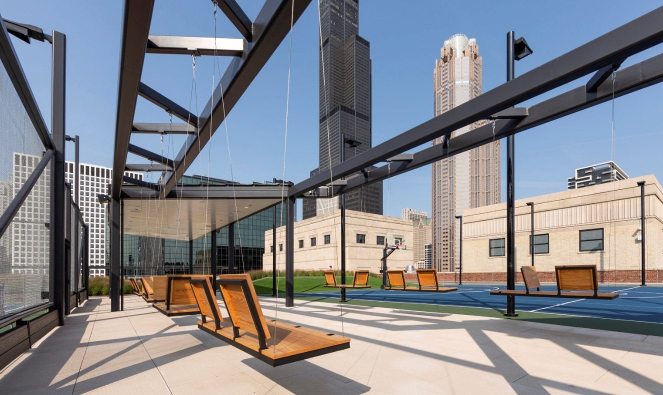 Organic Swing Featured atop Chicago’s Innovative Rooftop Park